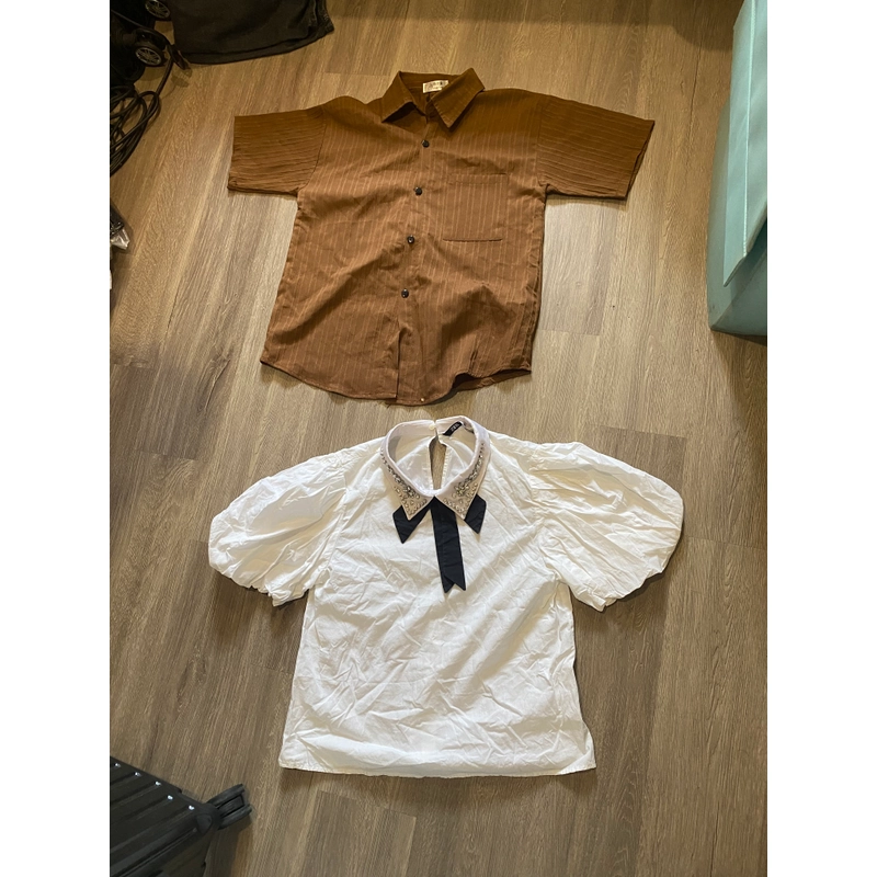Combo 2 món áo dài và áo sơ mi đá zara 461794