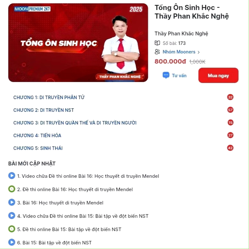 Tổng Ôn Sinh 12 Bổ Trợ dgnl bổ trợ thi tốt nghiệp THPT  308559