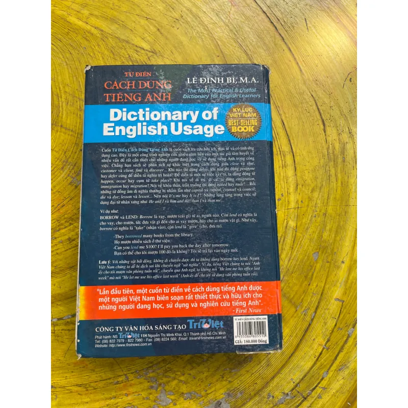 TỪ ĐIỂN CÁCH DÙNG TIẾNG ANH- LÊ ĐÌNH BÌ M.A 730960