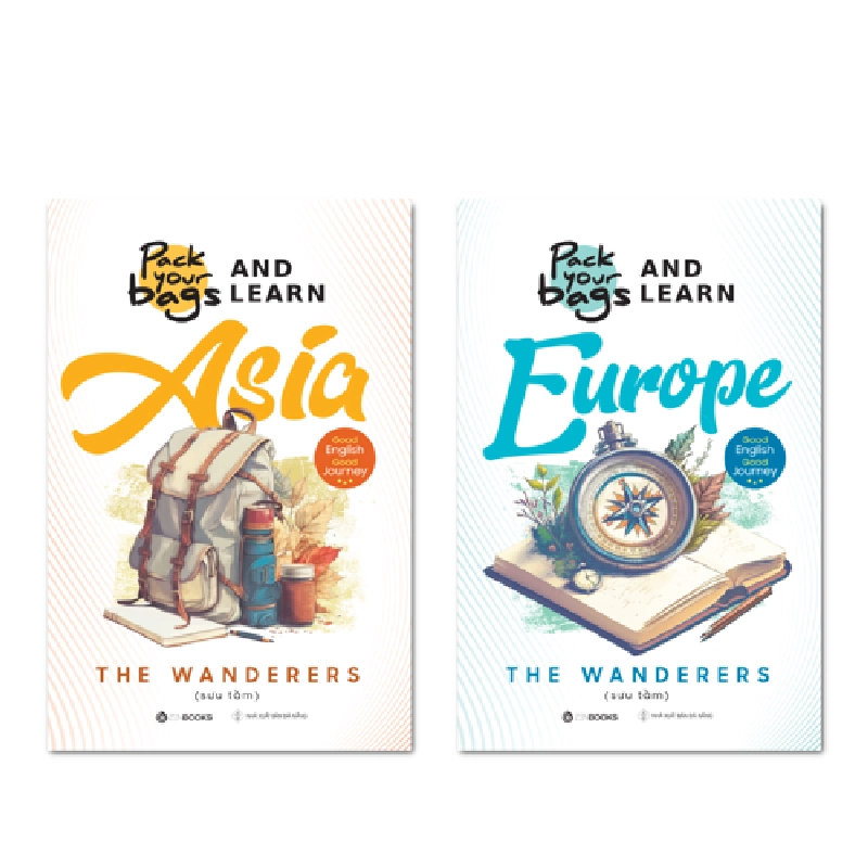 (TẶNG BOOKMARK) Bộ sách tiếng Anh Du lịch từ Á sáng Âu - The Wanderers - 2023 939997
