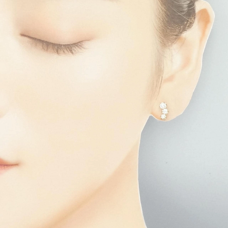 K18YG Bông tai kim cương ba viên 0.70CT - Hàng hiệu Chính hãng 868747
