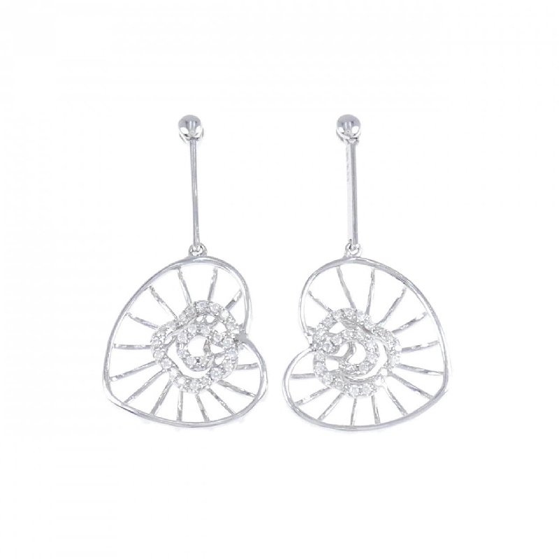 K18WG Bông tai kim cương hình trái tim 0.15CT - Hàng hiệu Chính hãng 867895