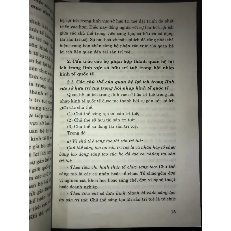 Bảo đảm quan hệ lợi ích hài hoà về sở hữu trí tuệ trong hội nhập kinh tế quốc tế của VN 723029