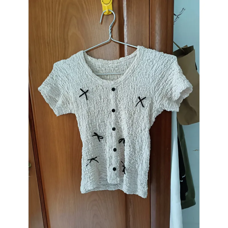 Áo babytee nhún có nơ  1001188