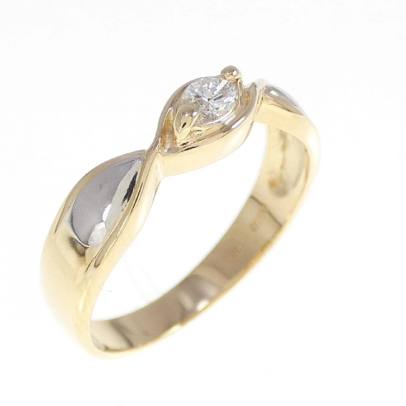 Nhẫn kim cương K18YG/PT900 0.11CT 671397