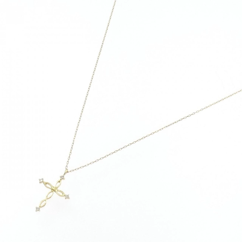 K18YG Dây chuyền kim cương chéo 0.01CT - Hàng hiệu chính hãng 861168