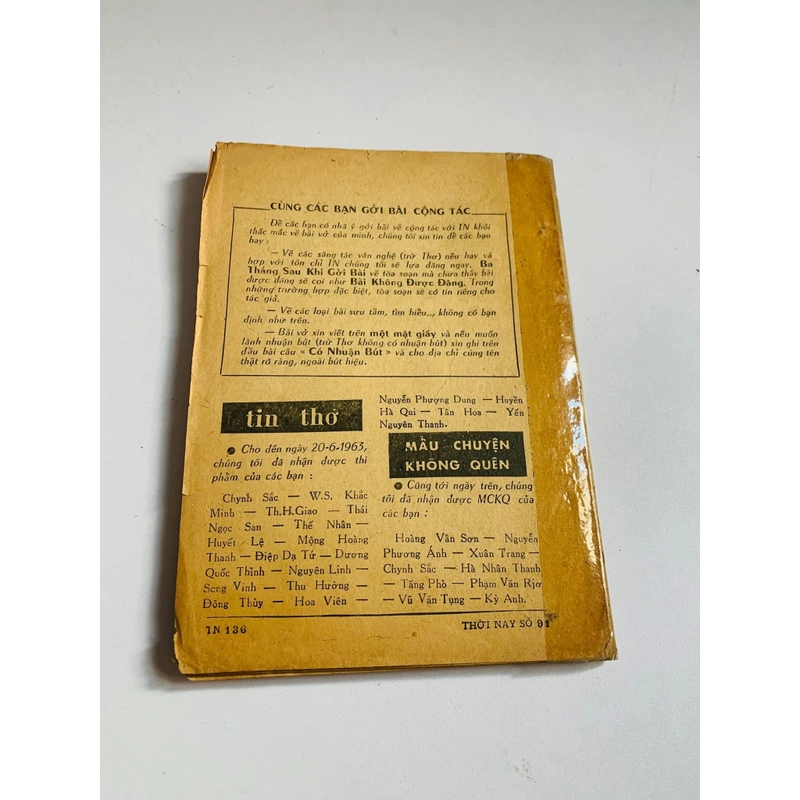 BÁO THỜI NAY – ẤN PHẨM GỐC SỐ 91 (20/6/1963) 549355