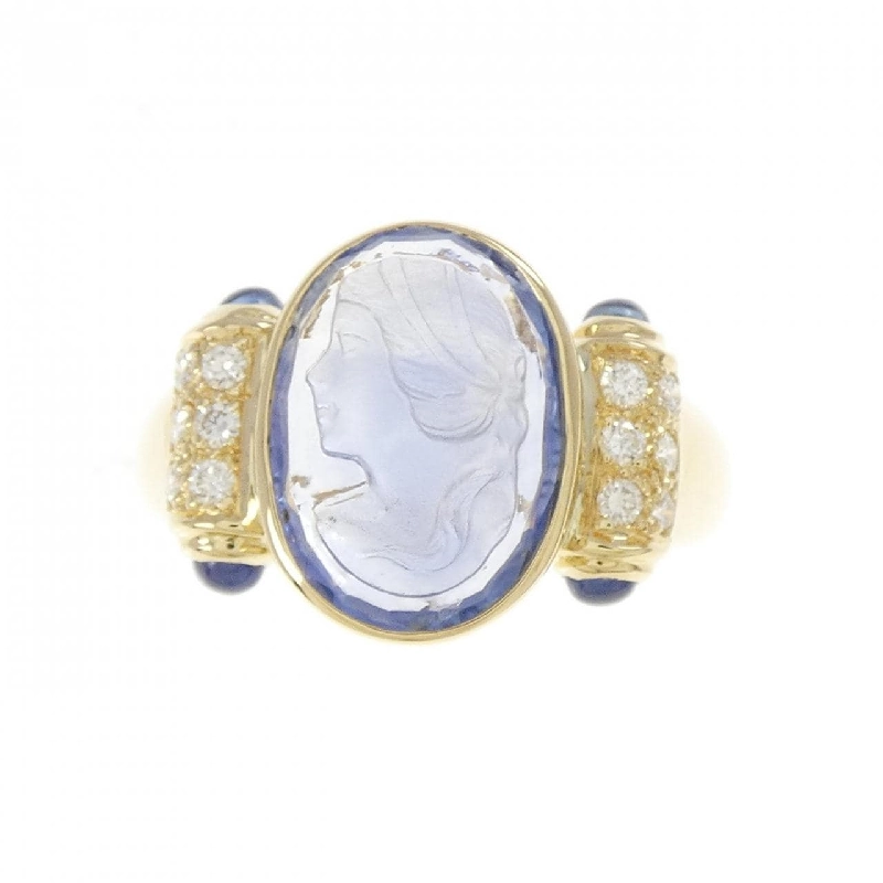 Nhẫn Sapphire K18YG 3.56CT - Hàng hiệu Chính hãng 852375