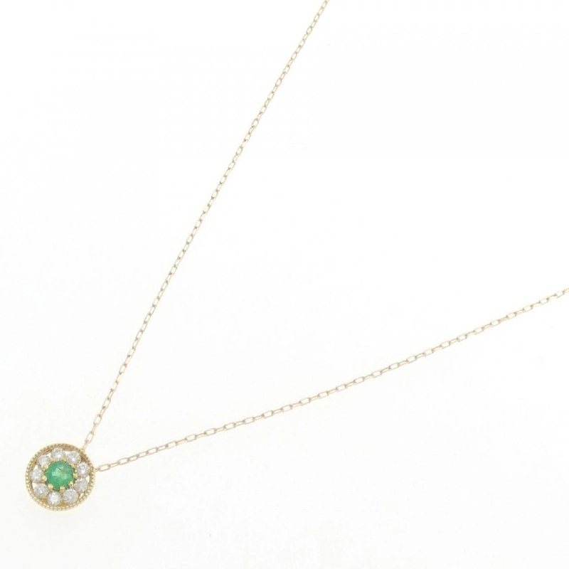 K18YG Dây chuyền ngọc lục bảo 0.12CT - Hàng hiệu Chính hãng 859286