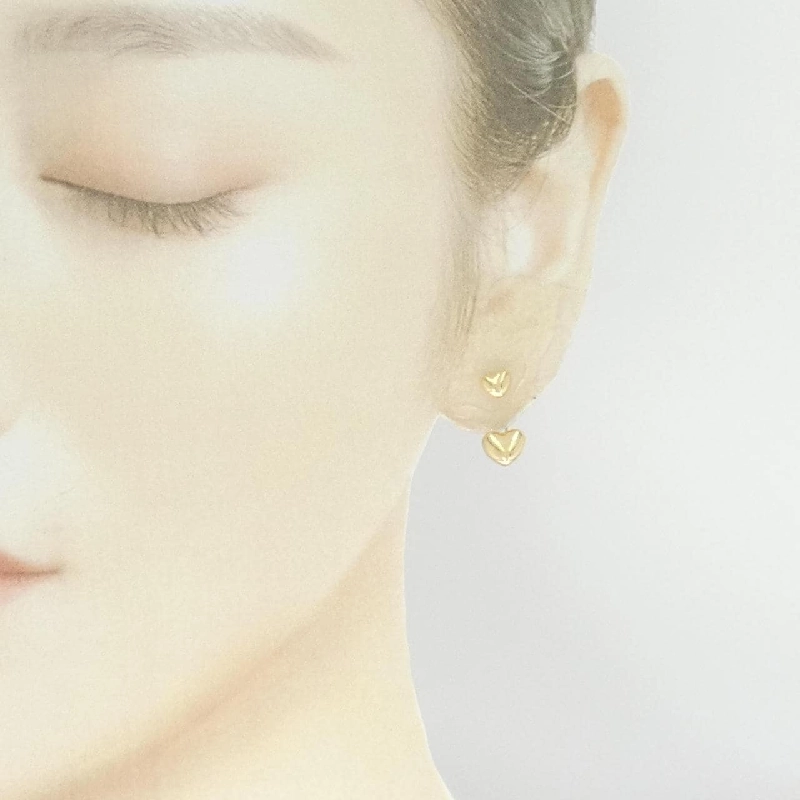 K18YG Bông tai hình trái tim - Hàng hiệu Chính hãng 869248