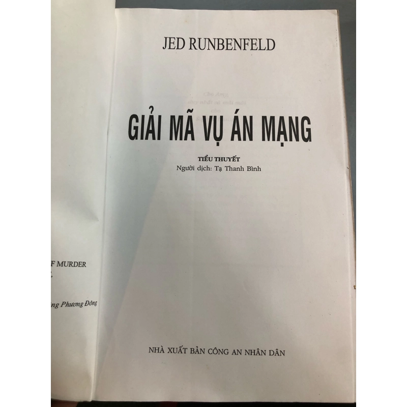 GIẢI MÃ VỤ ÁN MẠNG - Jed Rubenfeld 461841