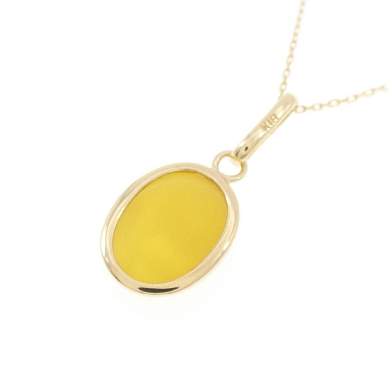 K18YG Hoa Menou Cameo Dây Chuyền - Hàng hiệu Chính hãng 857197