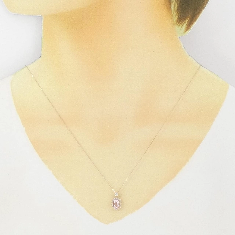 K18PG Morganite Necklace 0.74CT - Hàng hiệu Chính hãng 863716