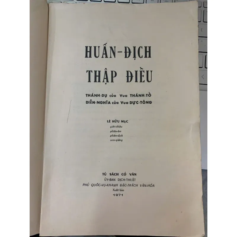 HUẤN ĐỊCH THẬP ĐIỀU - LÊ HỮU MỤC (NGƯỜI DỊCH) 781862