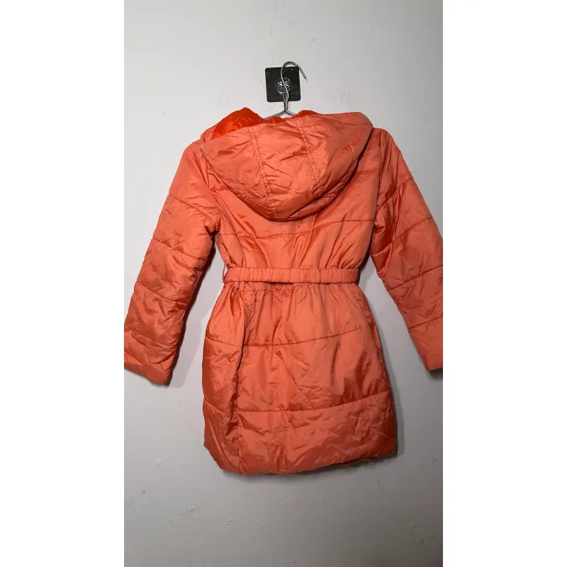 Áo khoác nữ dáng dài màu cam ,Size 7-10Y 734242