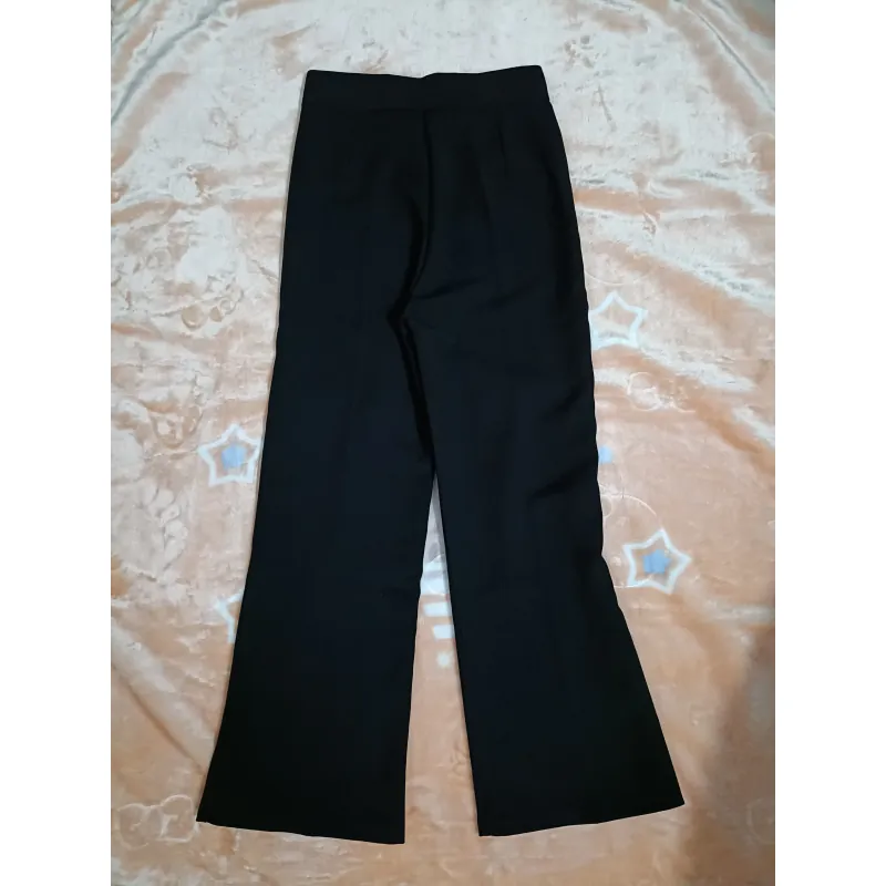 Quần nữ ống suông màu đen 1008013