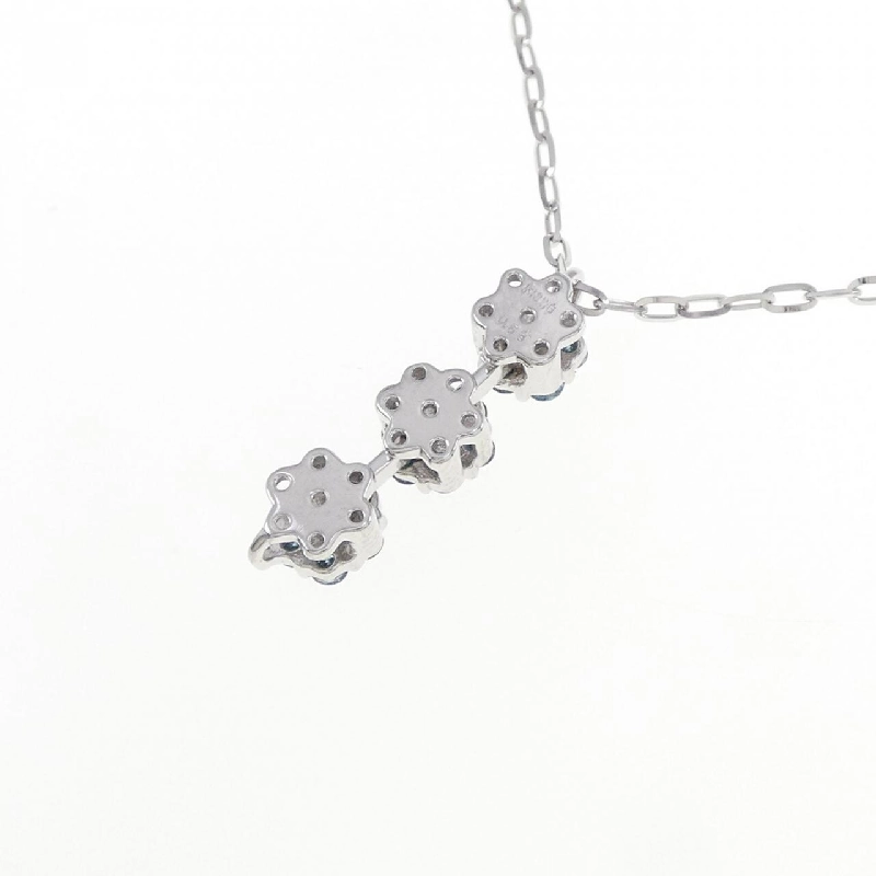 K18WG 2WAY Hoa Đá Quý Dây Chuyền Kim Cương 0.58CT - Hàng hiệu Chính hãng 862542