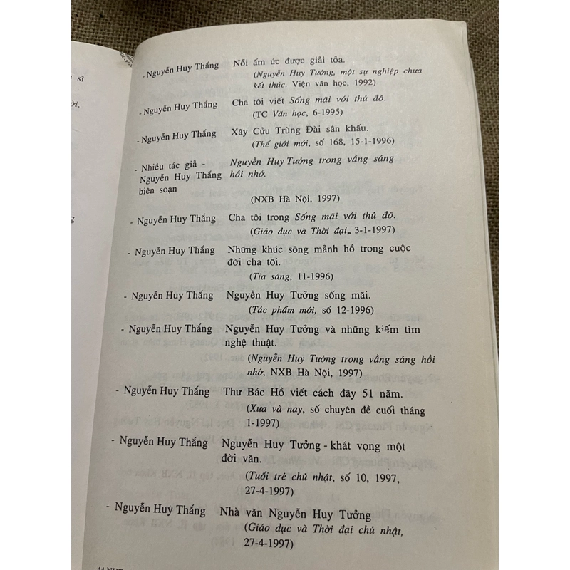 Nguyễn Huy Tưởng : Tác gia và tác phẩm; sách khổ lớn ; 2007 451963