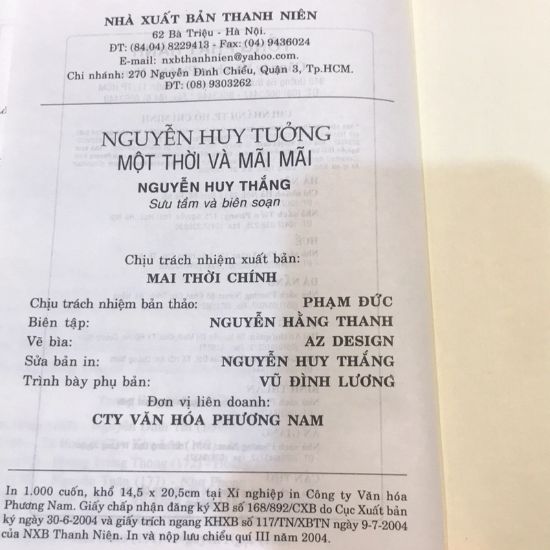 NGUYỄN HUY TƯỞNG MỘT THỜI VÀ MÃI MÃI 525325