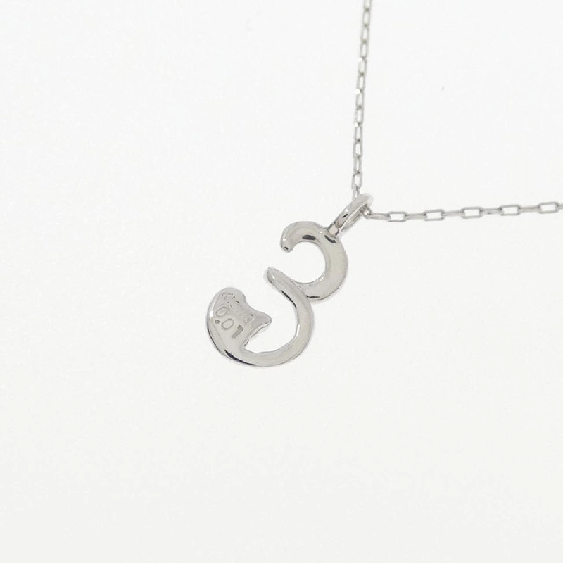 K10WG Chữ cái E Dây chuyền kim cương 0.01CT - Hàng hiệu Chính hãng 860902