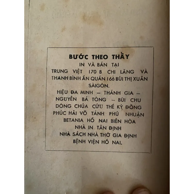 Bước theo thày- in trước 1975 1004319