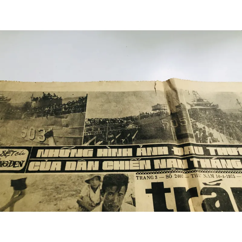 Báo Miền Nam xưa trắng đen như hình phát hành thứ 5 ngày  10/04/1975  752744