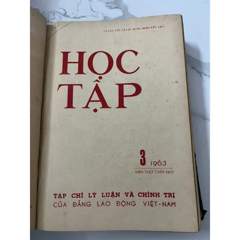 Tạp chí Học Tập (Số 1 đến 12 năm 1963) - Trung ương Đảng Lao động Việt Nam 798720