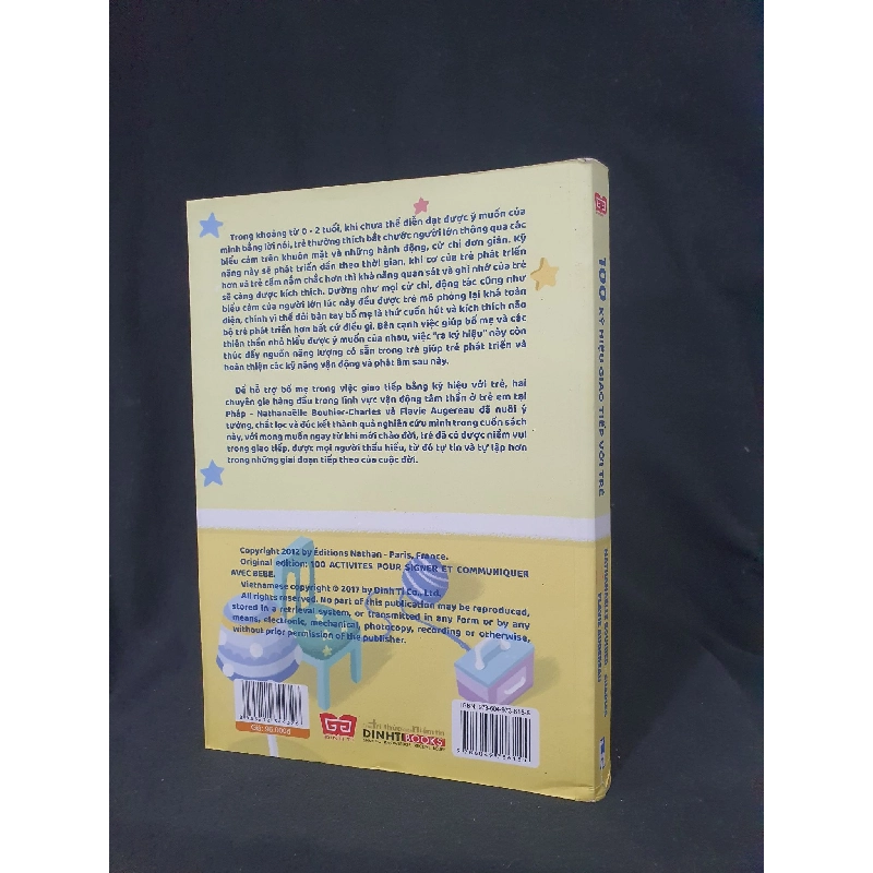 100 KÝ HIỆU GIAO TIẾP VỚI TRẺ MỚI 90% 2018 -HCM205 NATHANAELLE BOUHIER - CHARLES FLAVIE AUGEREAU SÁCH MẸ VÀ BÉ 364503