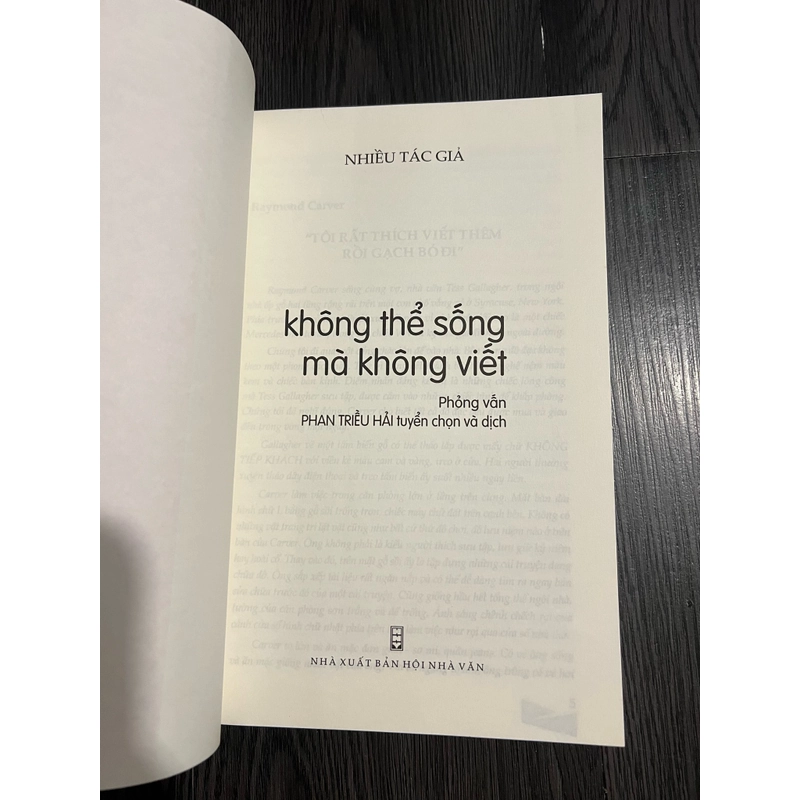 Không thể sống không viết ( tiểu luận) - Phan Hải Triều 299029