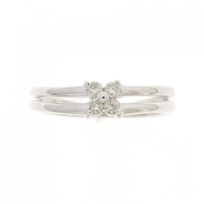 Nhẫn kim cương hoa K18WG 0.08CT 672175