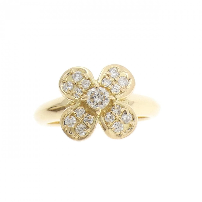 Nhẫn kim cương hoa K18YG 0.33CT - Hàng hiệu Authentic 850005