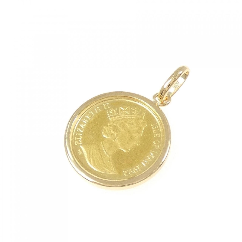 K18YG(枠) Đồng xu Mặt dây chuyền - Hàng hiệu Authentic 869437