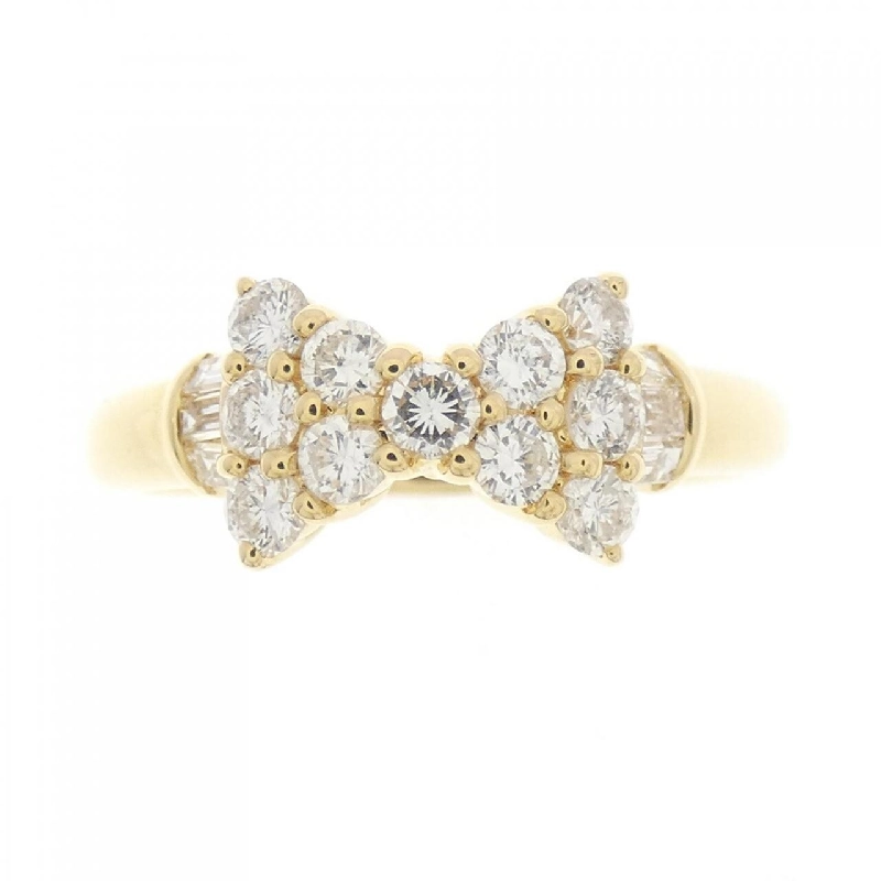 Nhẫn kim cương K18YG hình ruy băng 0.55CT 673583