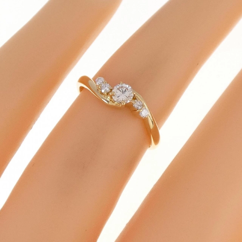 Nhẫn kim cương K18YG 0.17CT 673460