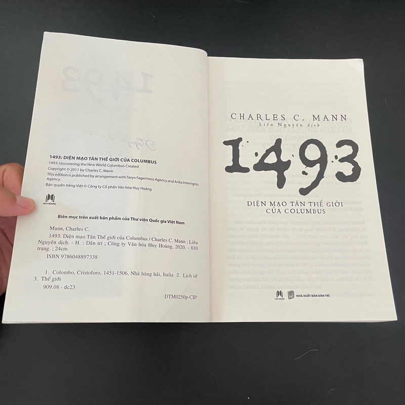 II Tựa sách: 1493 _ Diện Mạo Tân Thế Giới Của Columbus - CHARLES C. MANN - 2020 444603