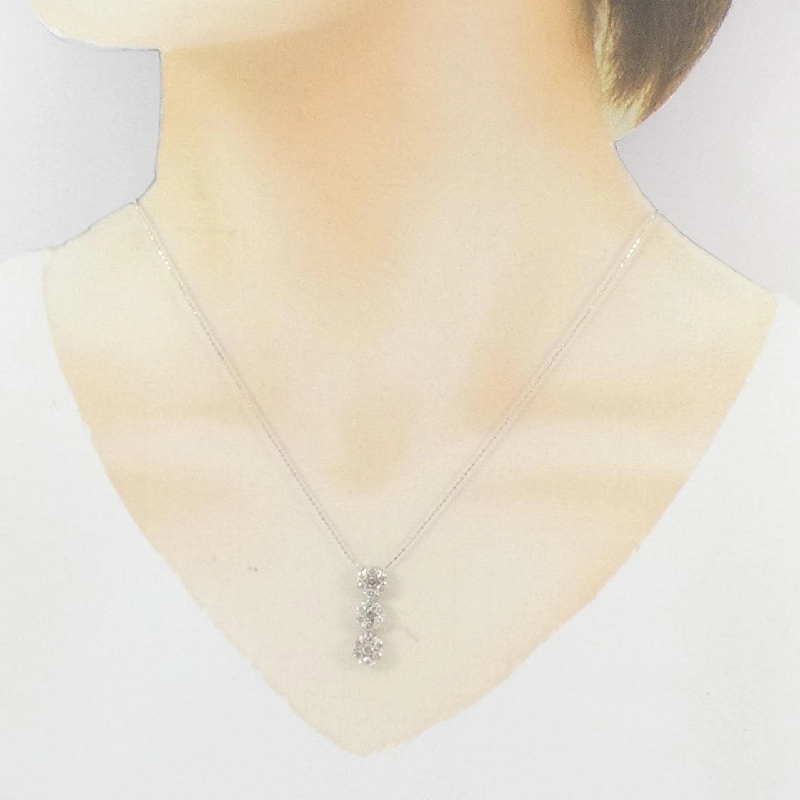 K14WG Hoa Kim Cương Dây Chuyền 1.00CT - Hàng hiệu Chính hãng 856804