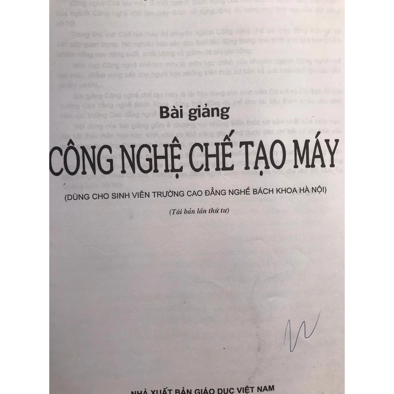 CÔNG NGHỆ CHẾ TẠO MÁY 471579