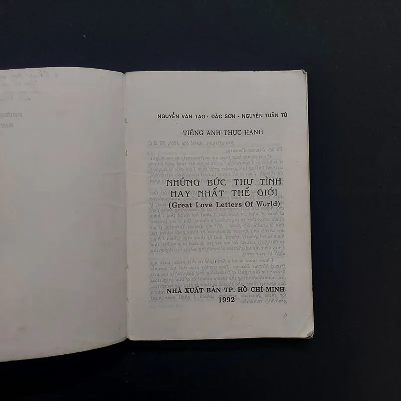 [Sách Cũ] Những Bức Thư Tình Hay Nhất Thế Giới 716220