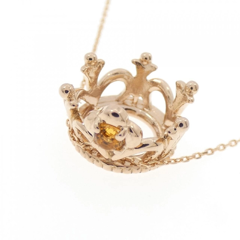 K18PG Vương miện Citrine Dây chuyền - Hàng hiệu Chính hãng 857644