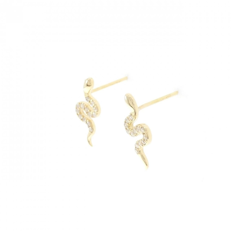 K18YG Bông tai rắn kim cương 0.12CT - Hàng hiệu Chính hãng 867782