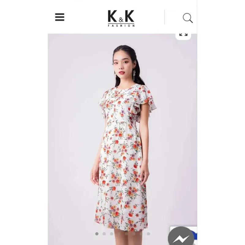 Đầm dạo phố K & K, size L, hoa nhí xinh xắn 756337