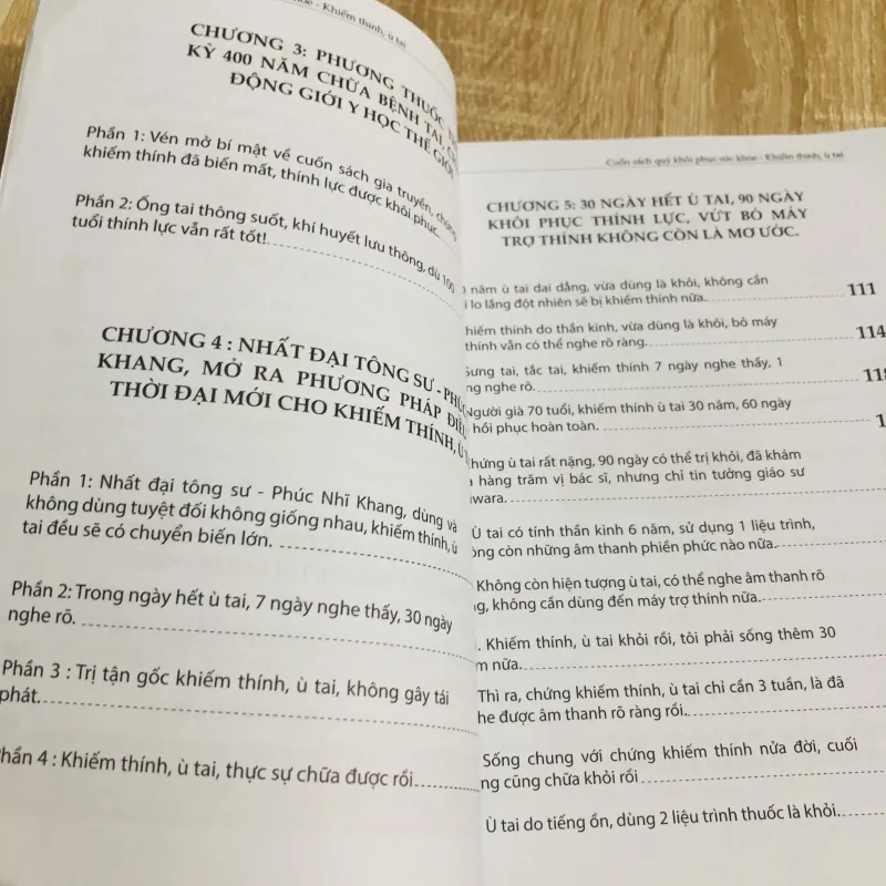 CUỐN SÁCH QUÝ KHÔI PHỤC SỨC KHỎE KHIẾM THÍNH , Ù TAI 1004082