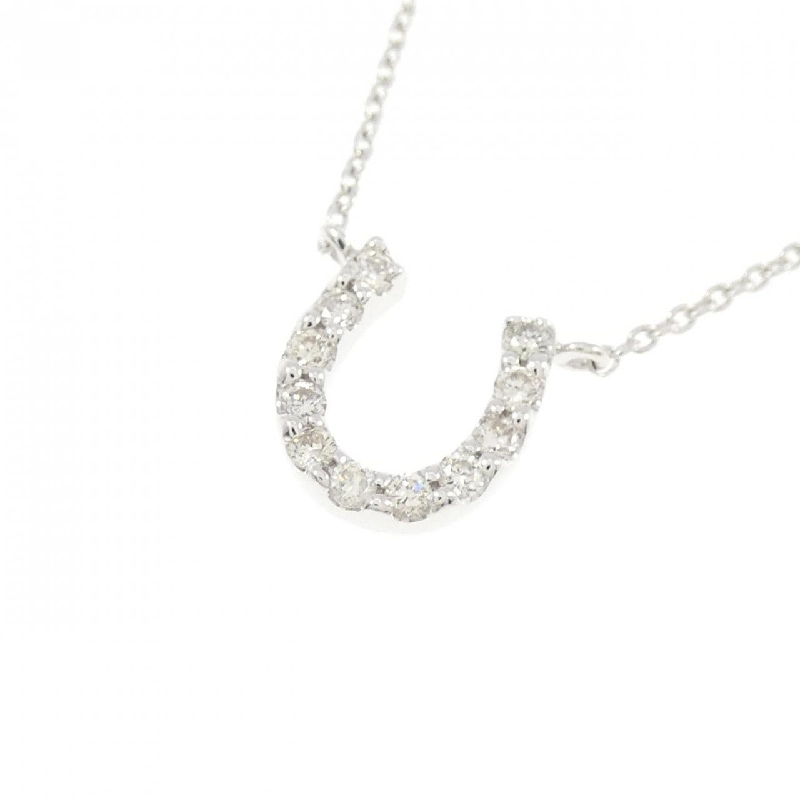 K18WG Mặt dây chuyền hình móng ngựa kim cương 0.11CT - Hàng hiệu Chính hãng 859963