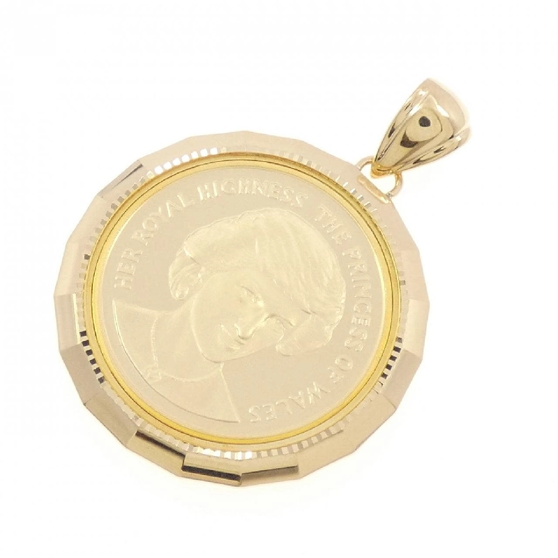 K18YG(枠) Đồng xu Mặt dây chuyền - Hàng hiệu Chính hãng 870674