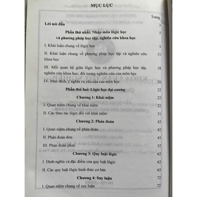 GIÁO TRÌNH LOGIC HỌC VÀ PHƯƠNG PHÁP HỌC TẬP,NGHIÊN CỨU KHOA HỌC 702197