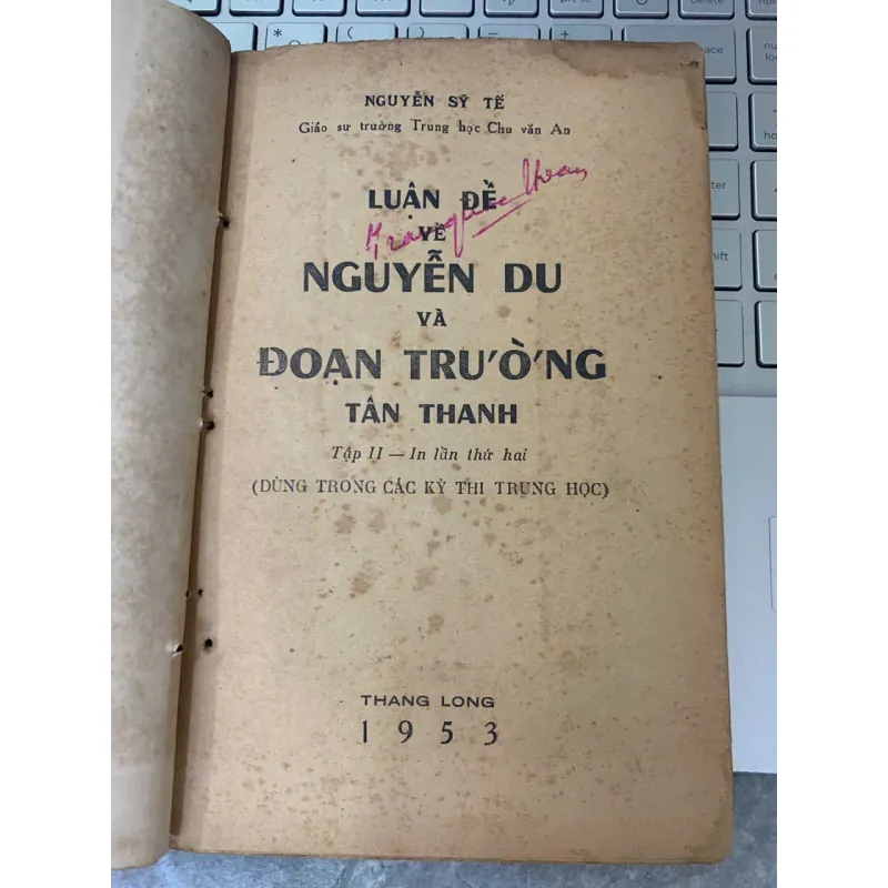 LUẬN ĐỀ VỀ NGUYỄN DU VÀ ĐOẠN TRƯỜNG TÂN THANH - NGUYỄN SỸ TẾ 734465