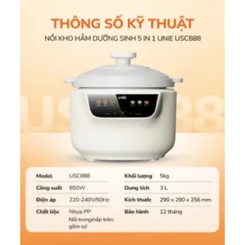 UNIE USC888 – Nồi kho hầm dưỡng sinh chuẩn bếp Việt 761580