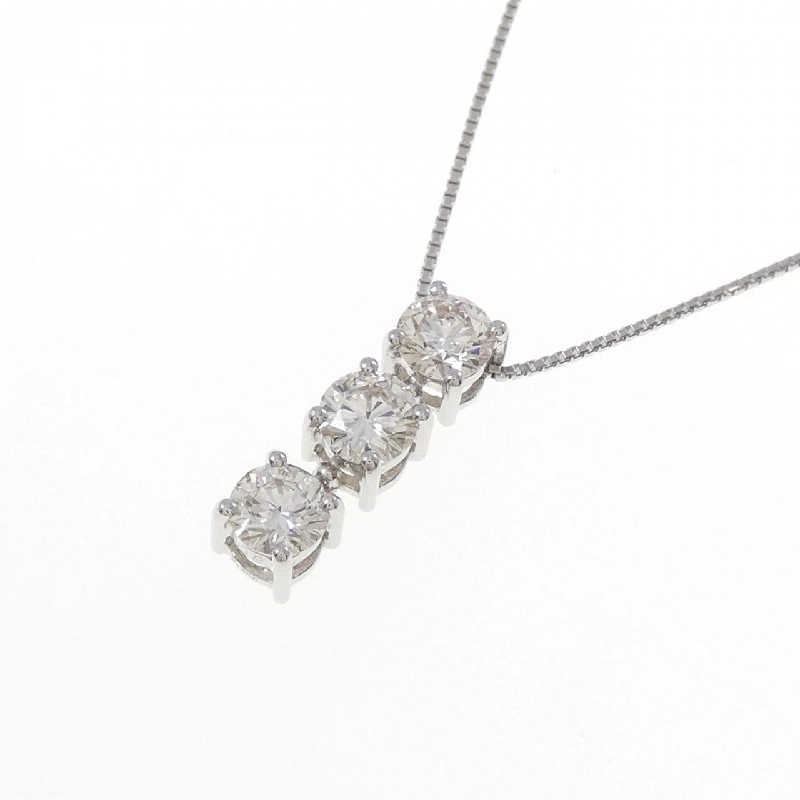 Dây chuyền kim cương ba viên PT900/PT850 1.08CT - Hàng hiệu Chính hãng 858767