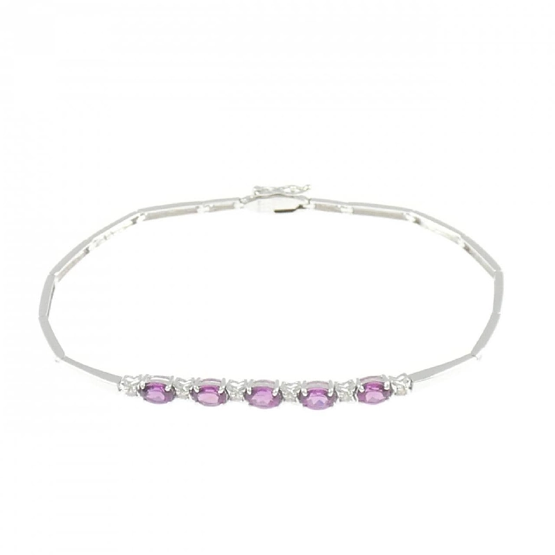 K18WG Garnet Bracelet 1.16CT - Hàng hiệu Authentic 872461