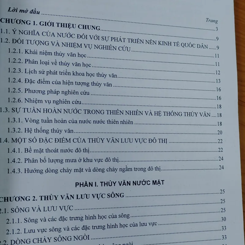 THỦY VĂN MẶT NƯỚC VÀ NƯỚC NGẦM  570938